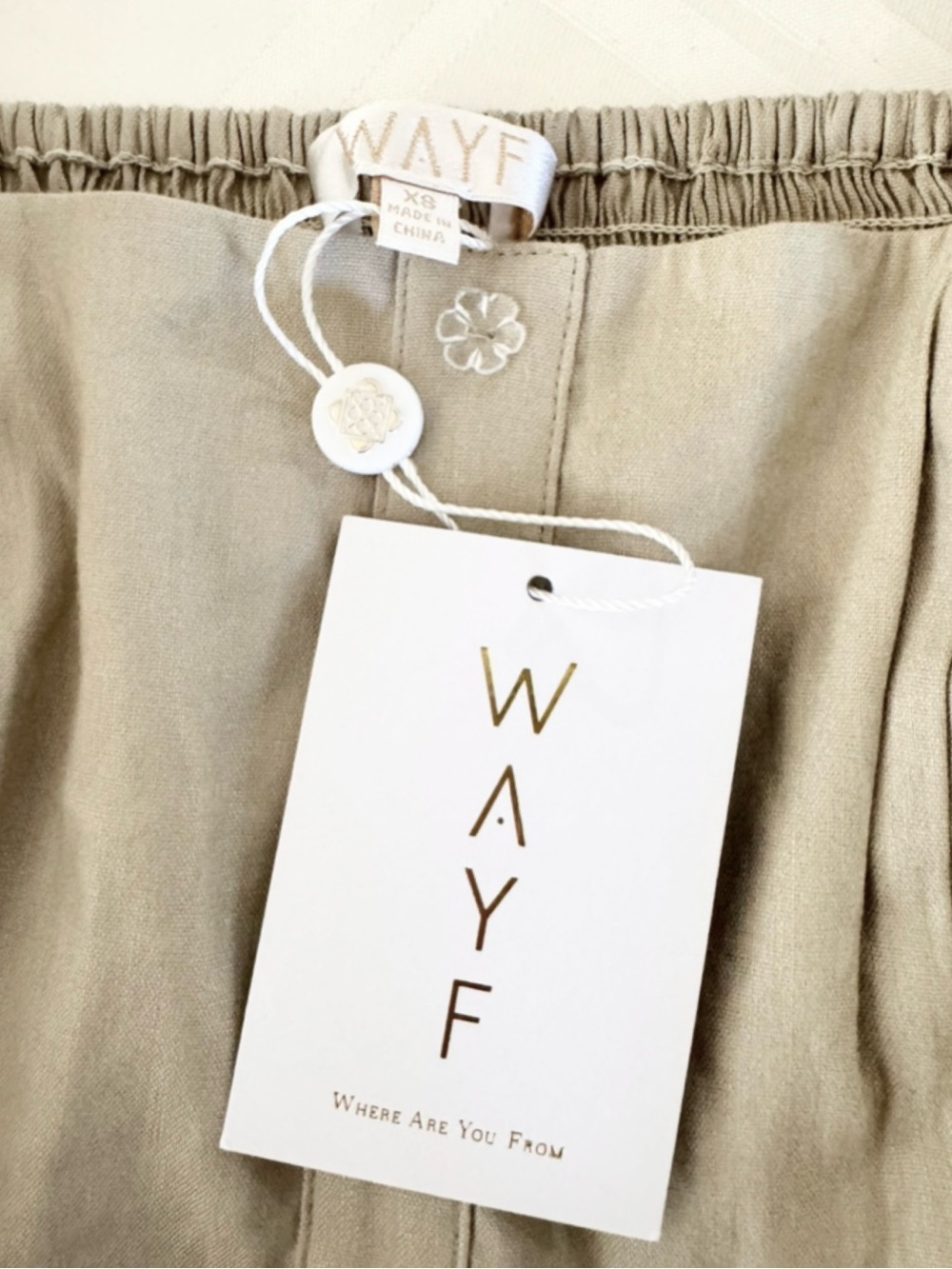Wayf Juliet Sleeve Linen Blend Dress NWTS - Picture 4 of 5